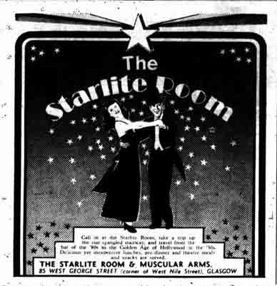 Starlight Room's advert 1970